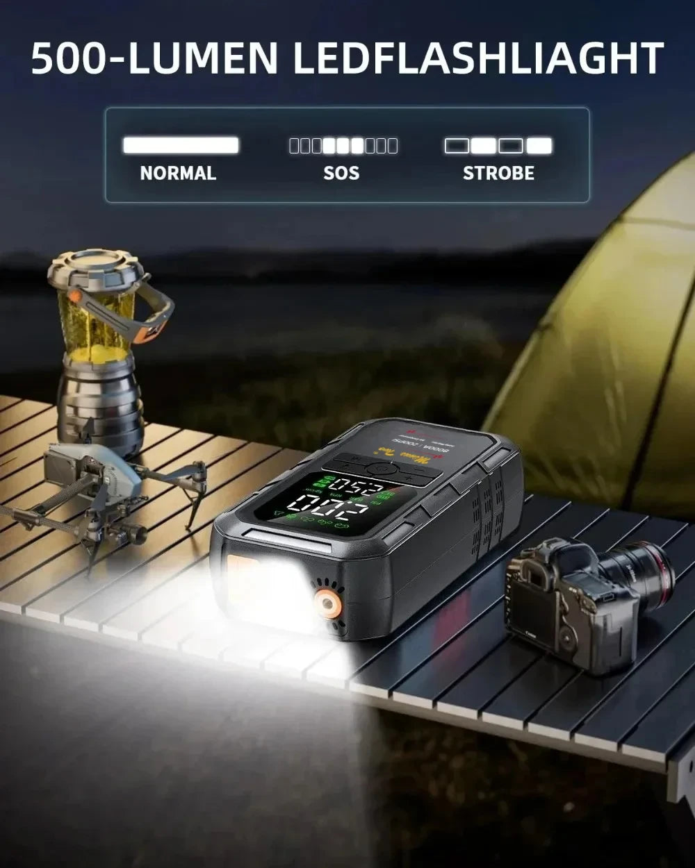 Car Jump Starter with Air Compressor
