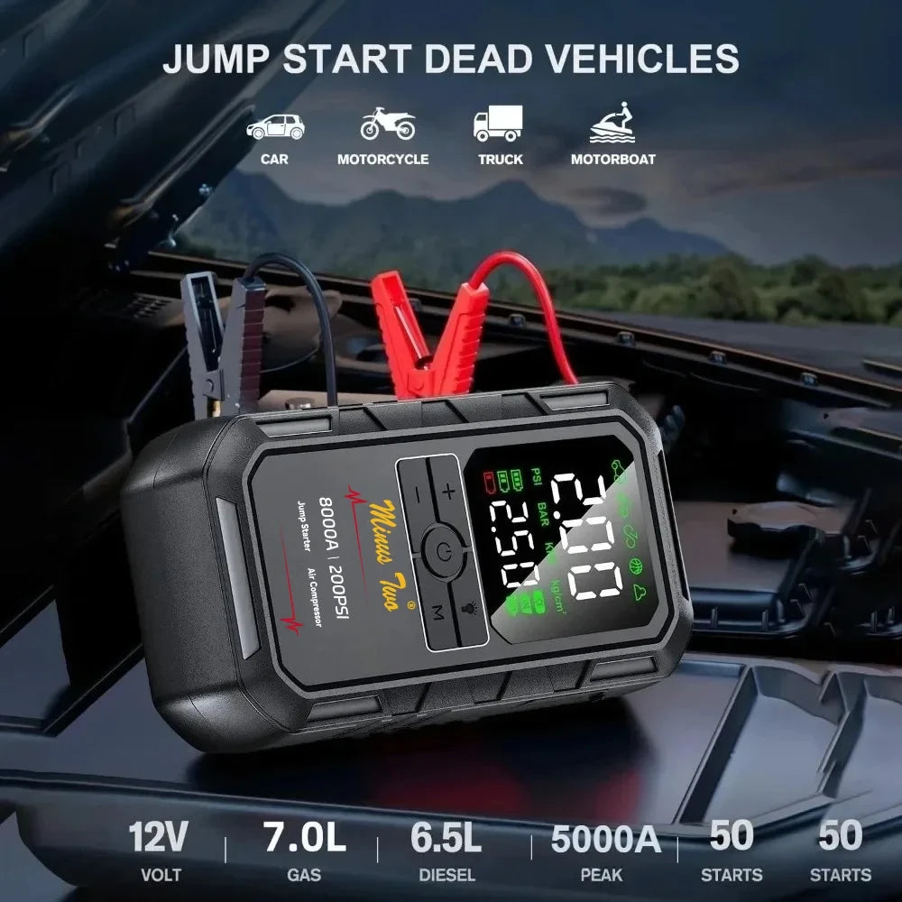 Car Jump Starter with Air Compressor